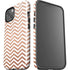 Rose Gold Chevron iPhone 15 Impact Case